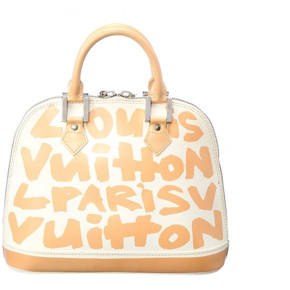 Louis Vuitton White Stephen Sprouse Leather Alma MM (Authentic Pre-Owned) - Picture 2 of 5